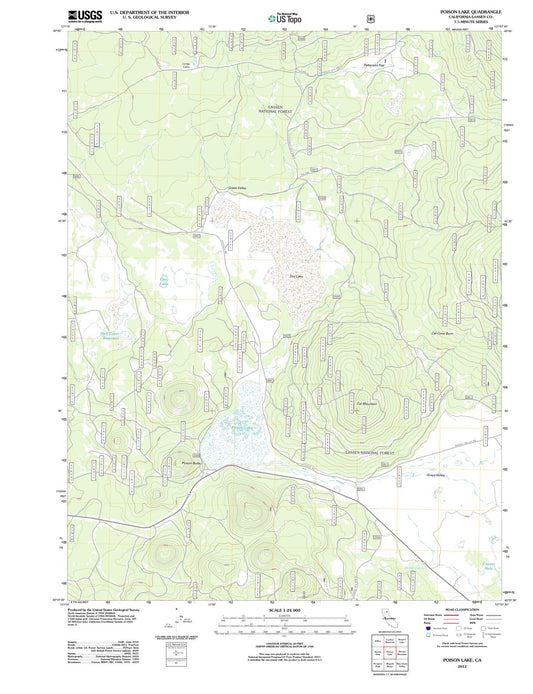 2012 Poison Lake, CA - California - USGS Topographic Map