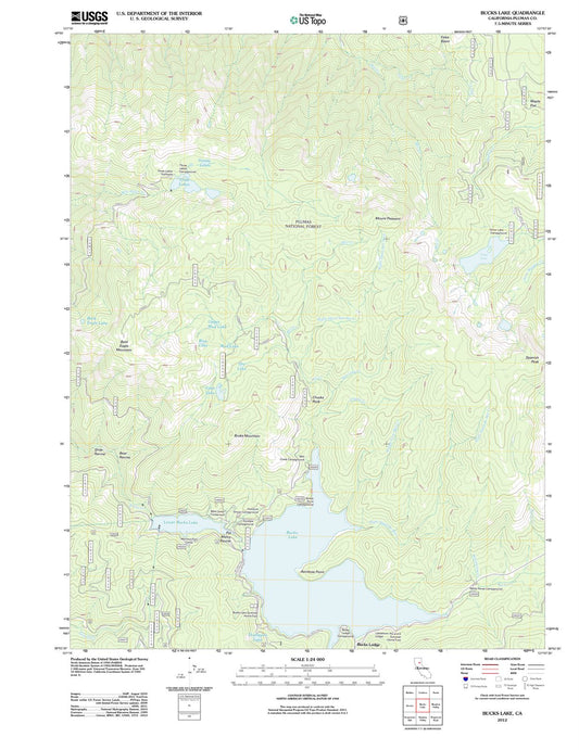 2012 Bucks Lake, CA - California - USGS Topographic Map