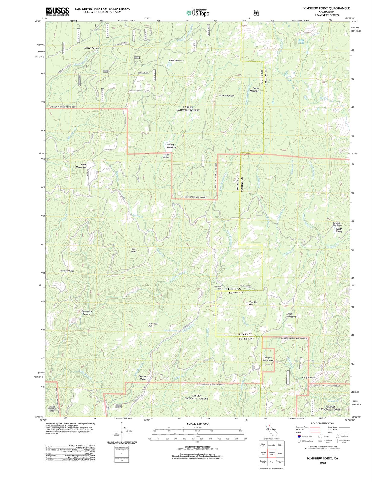 2012 Kimshew Point, CA - California - USGS Topographic Map