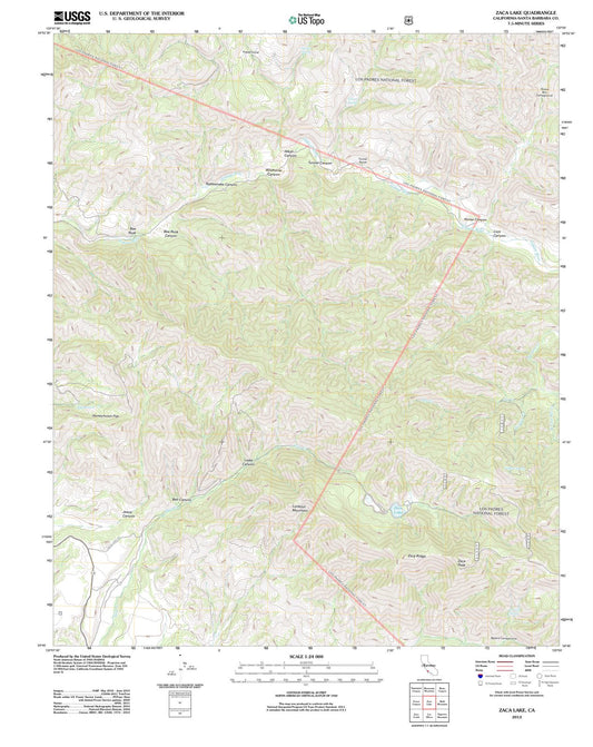 2012 Zaca Lake, CA - California - USGS Topographic Map