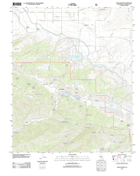 2012 Lake Hughes, CA - California - USGS Topographic Map