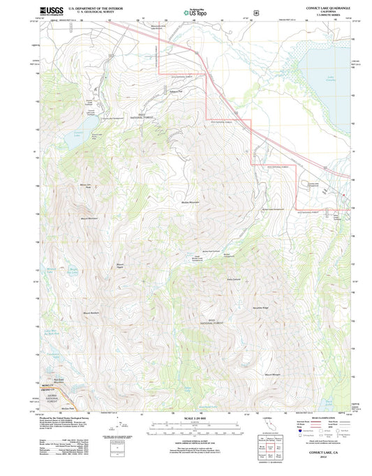 2012 Convict Lake, CA - California - USGS Topographic Map