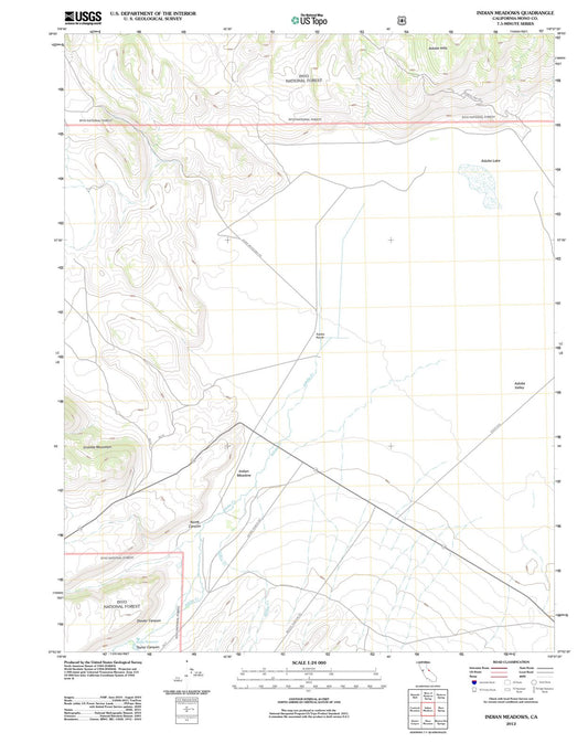 2012 Indian Meadows, CA - California - USGS Topographic Map