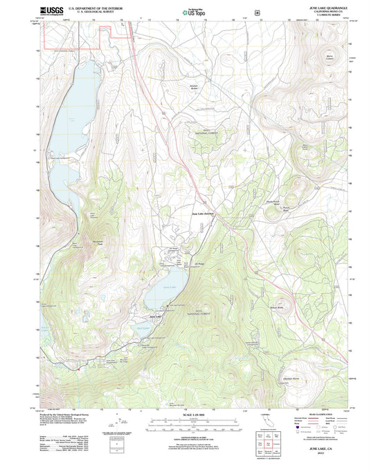 2012 June Lake, CA - California - USGS Topographic Map