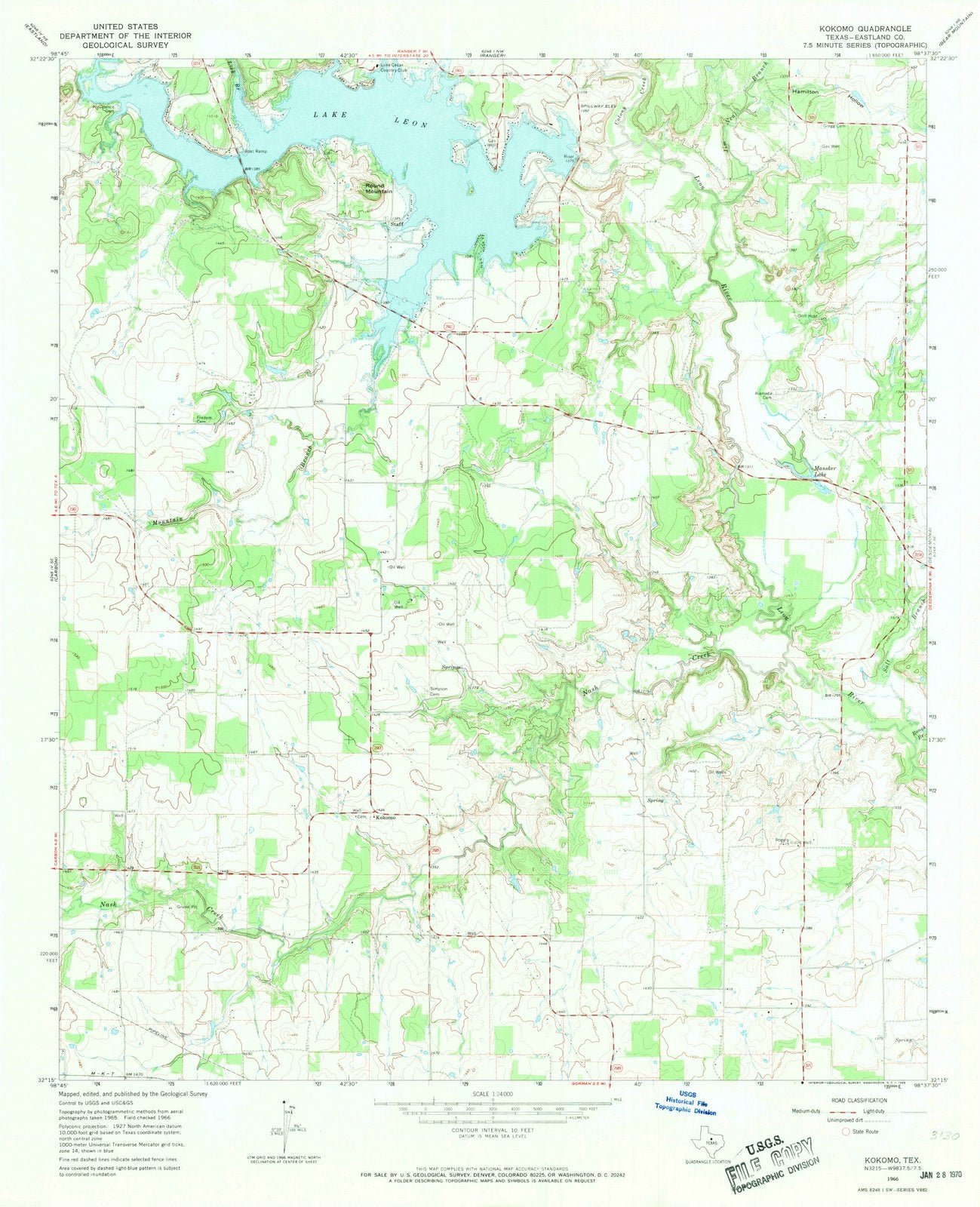 1966 Kokomo, TX - Texas - USGS Topographic Map