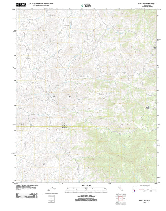 2012 White River, CA - California - USGS Topographic Map