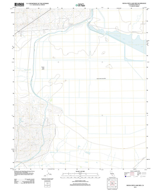 2012 Buena Vista Lake Bed, CA - California - USGS Topographic Map