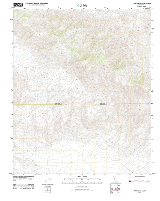 2012 Clark Lake, CA - California - USGS Topographic Map