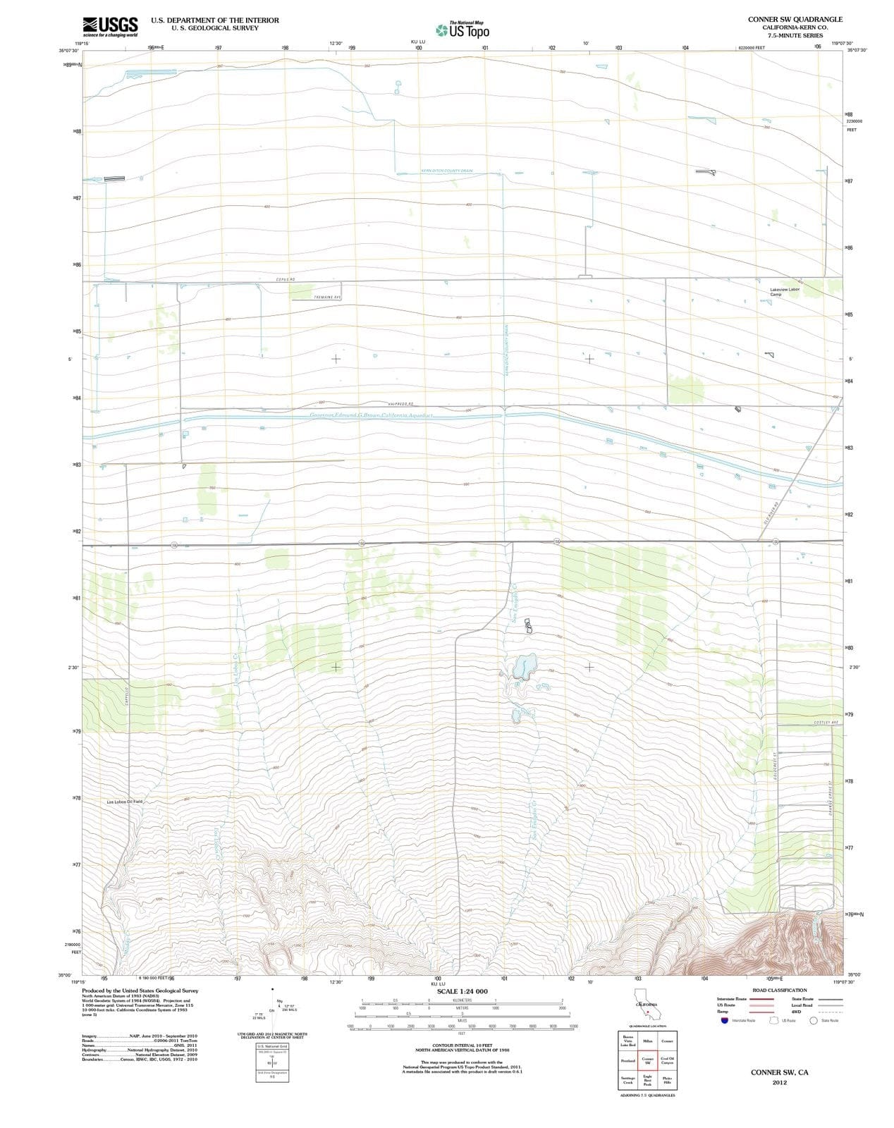 2012 Conner, CA - California - USGS Topographic Map v2