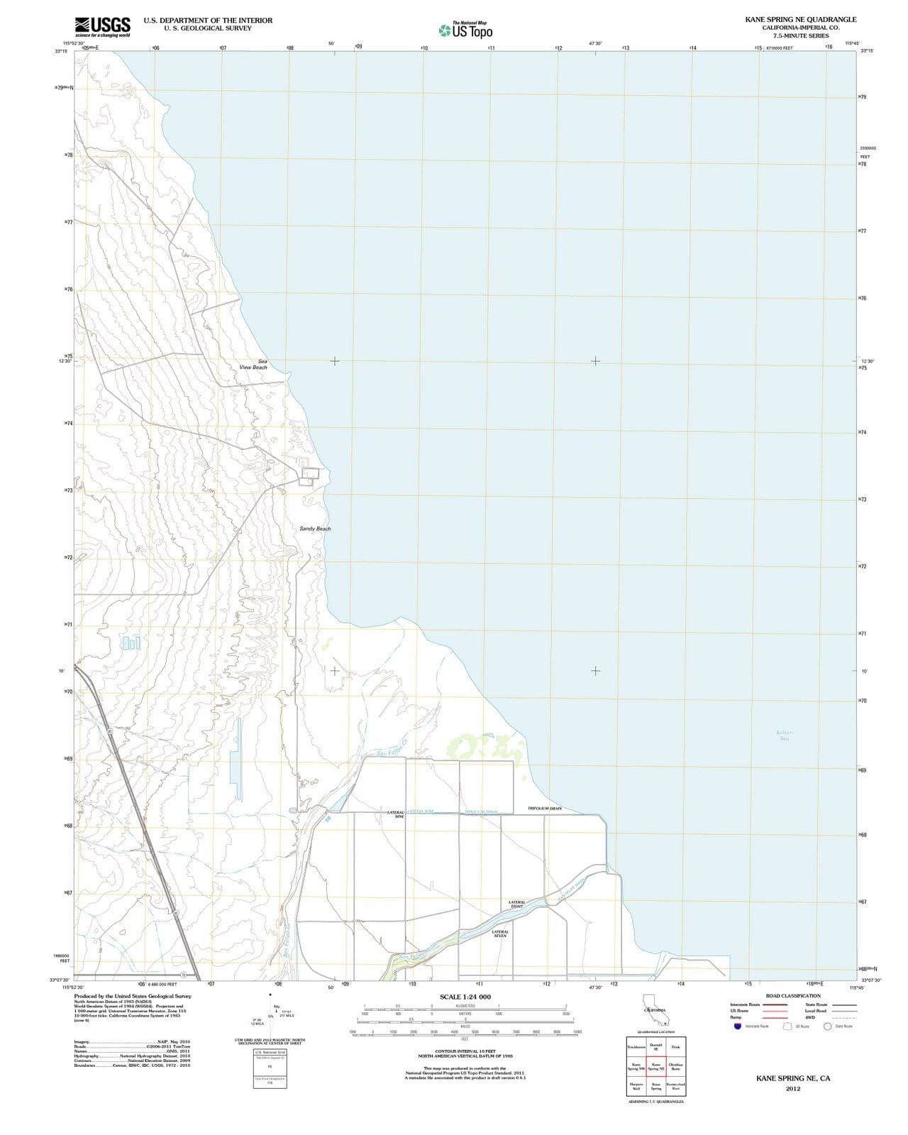 2012 Kane Spring, CA - California - USGS Topographic Map