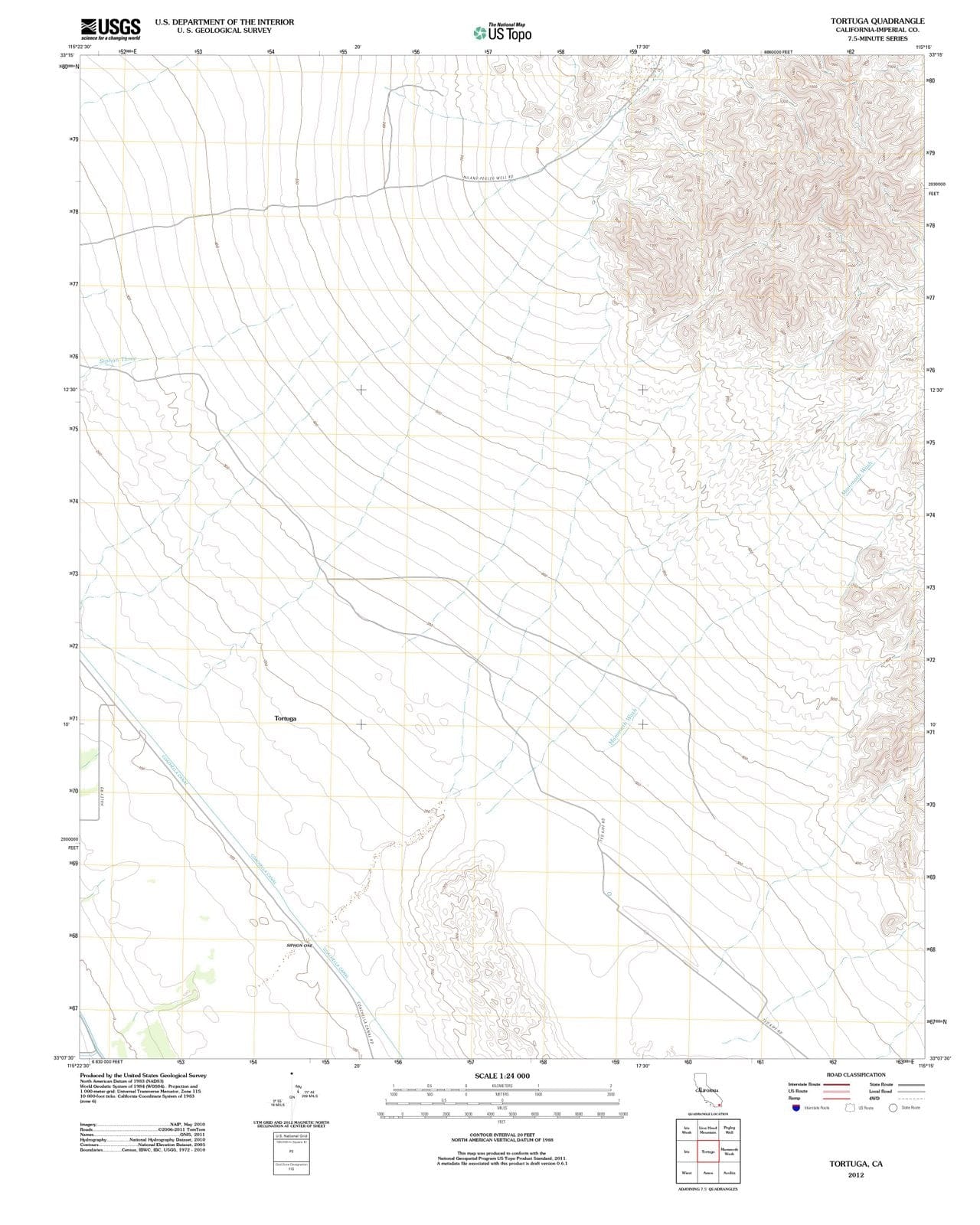 2012 Tortuga, CA - California - USGS Topographic Map