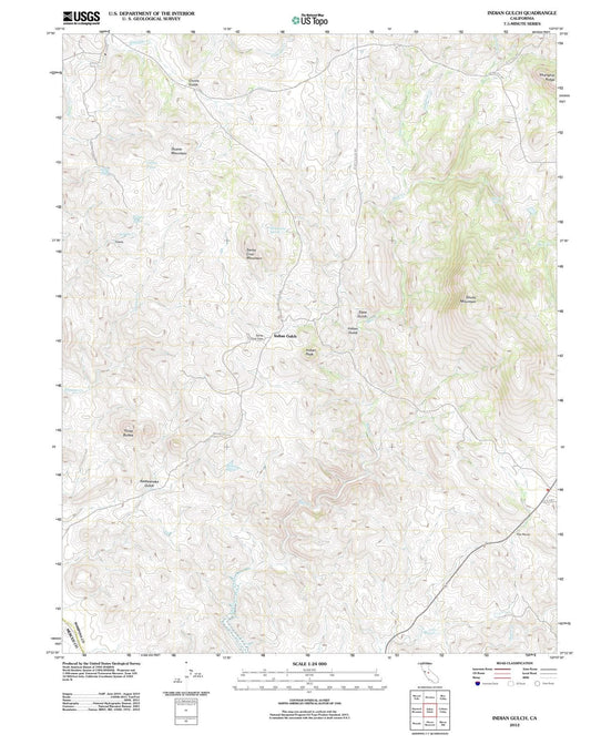 2012 Indian Gulch, CA - California - USGS Topographic Map