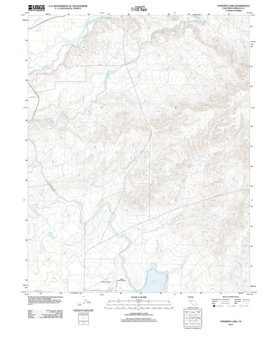 2012 Yosemite Lake, CA - California - USGS Topographic Map