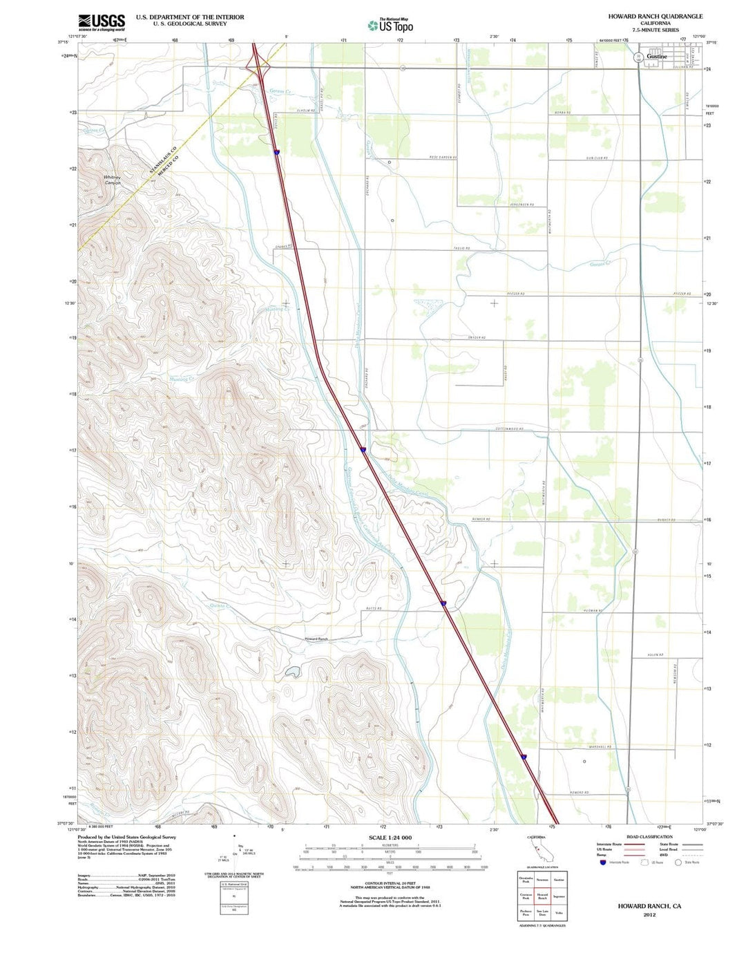 2012 Howard Ranch, CA - California - USGS Topographic Map