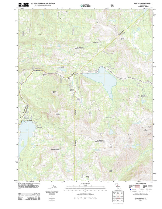 2012 Caples Lake, CA - California - USGS Topographic Map