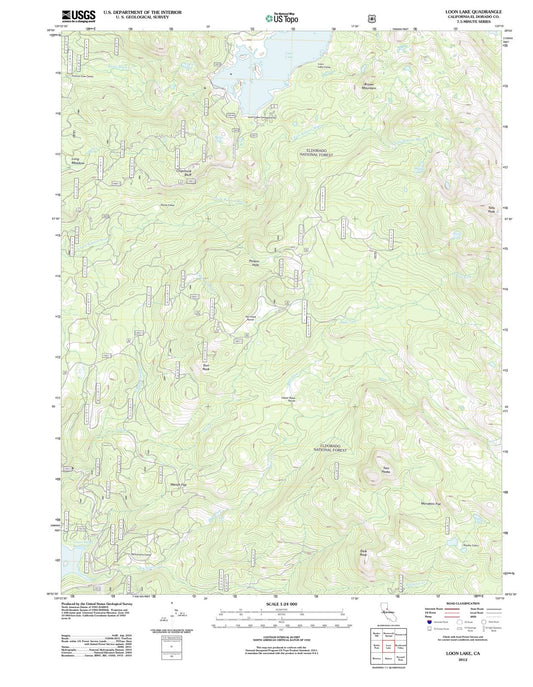2012 Loon Lake, CA - California - USGS Topographic Map