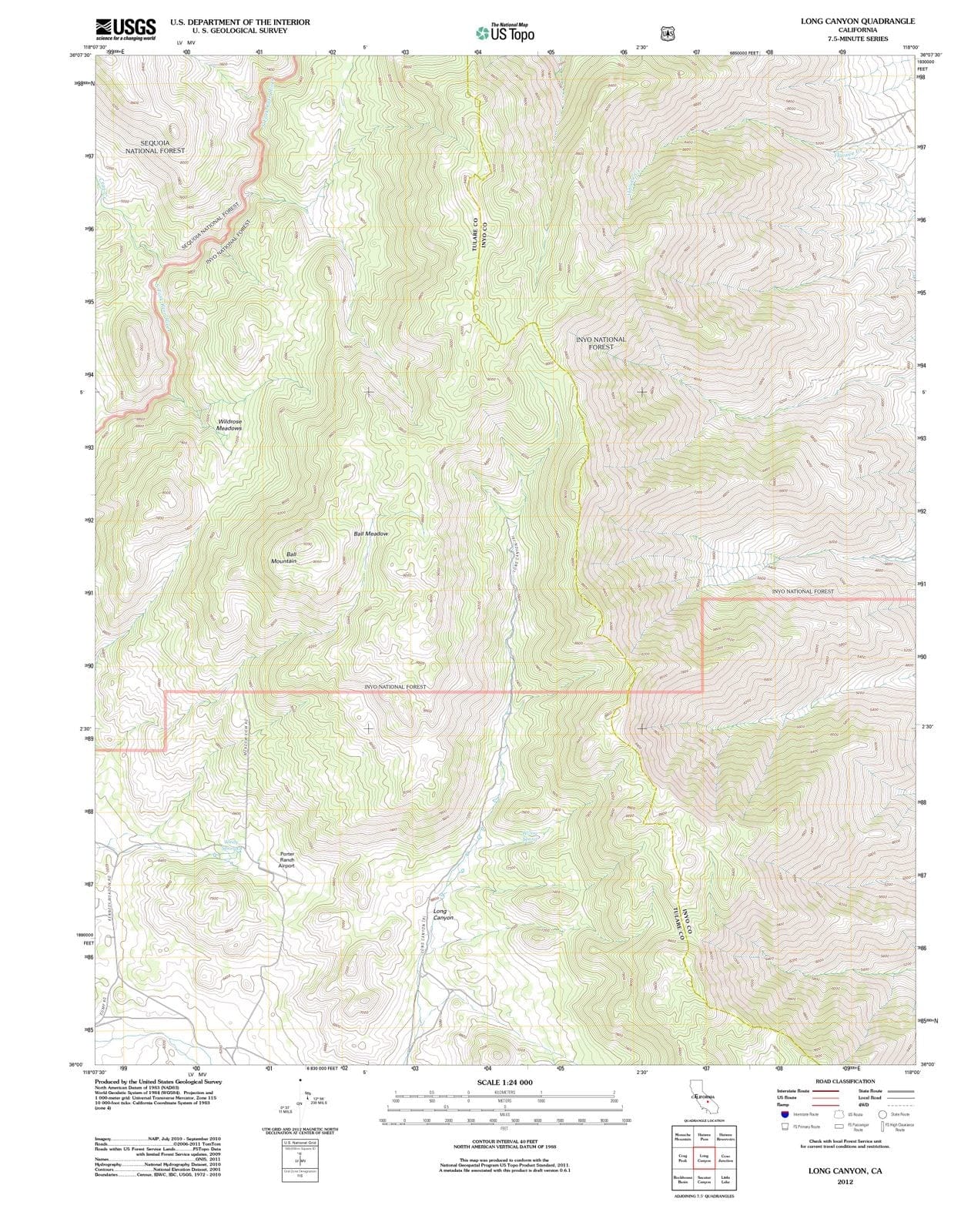 2012 Long Canyon, CA - California - USGS Topographic Map