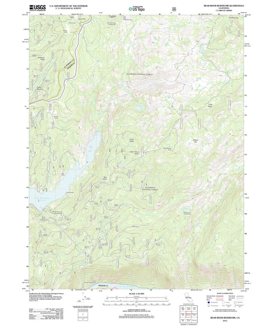 2012 Bear River Reservoir, CA - California - USGS Topographic Map