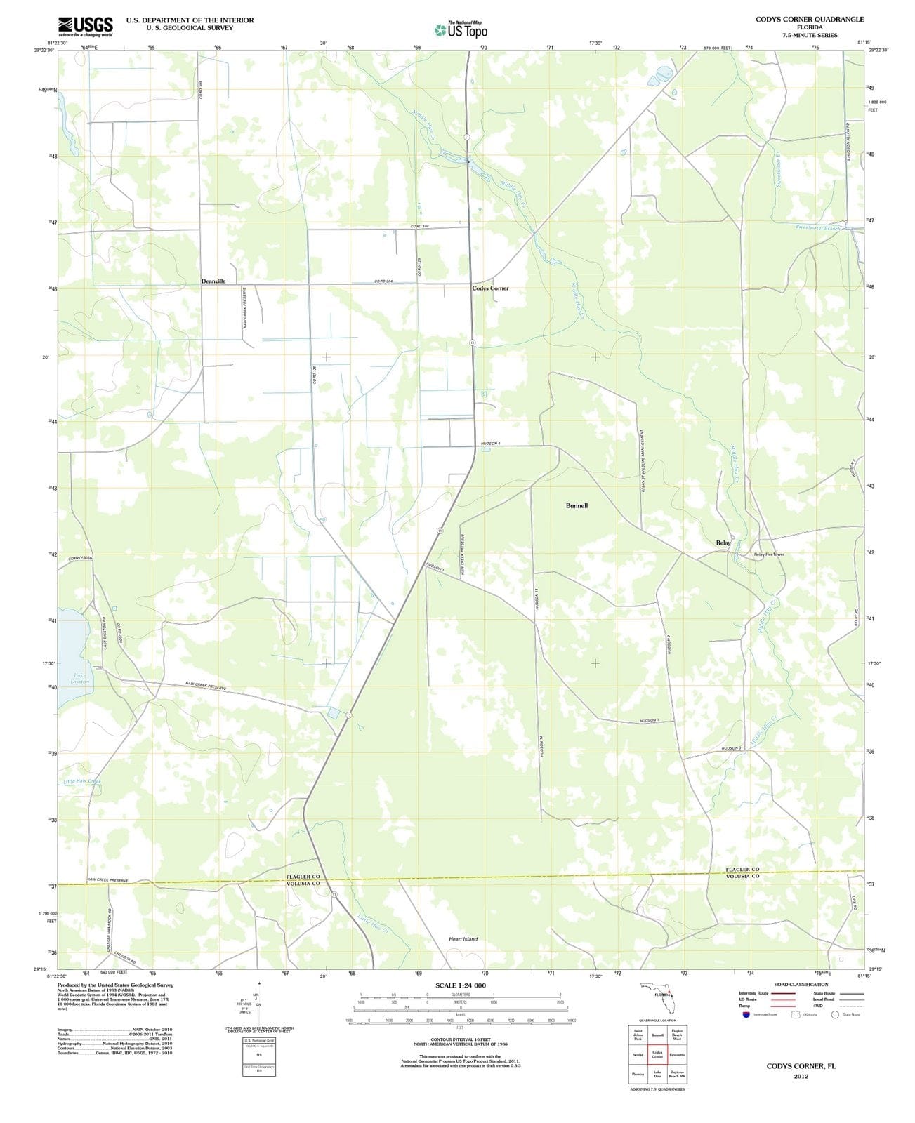 2012 Codys Corner, FL - Florida - USGS Topographic Map