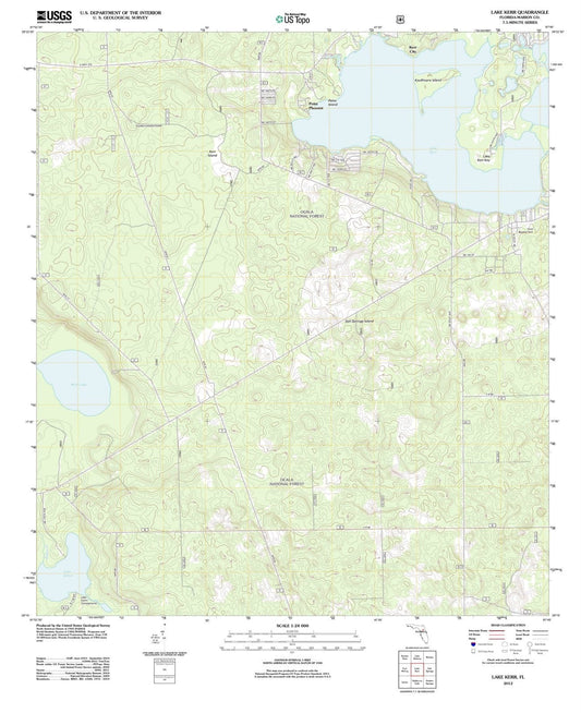 2012 Lake Kerr, FL - Florida - USGS Topographic Map