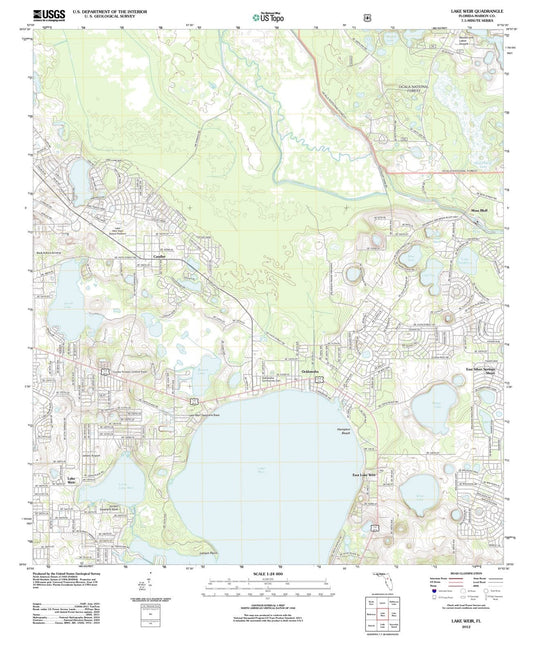 2012 Lake Weir, FL - Florida - USGS Topographic Map