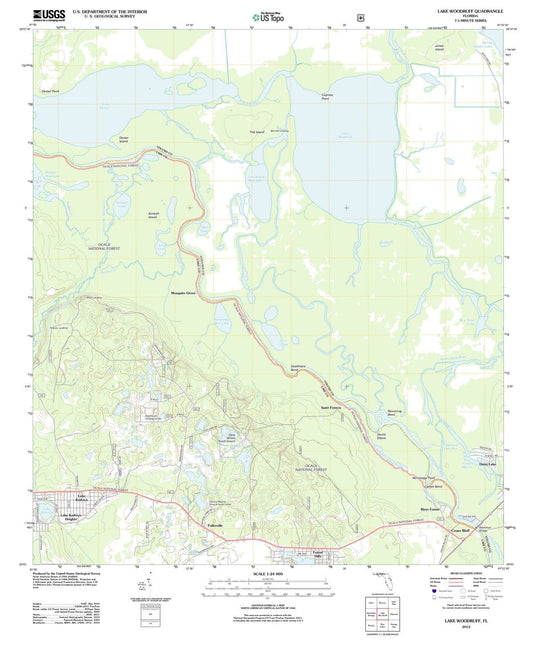 2012 Lake Woodruff, FL - Florida - USGS Topographic Map