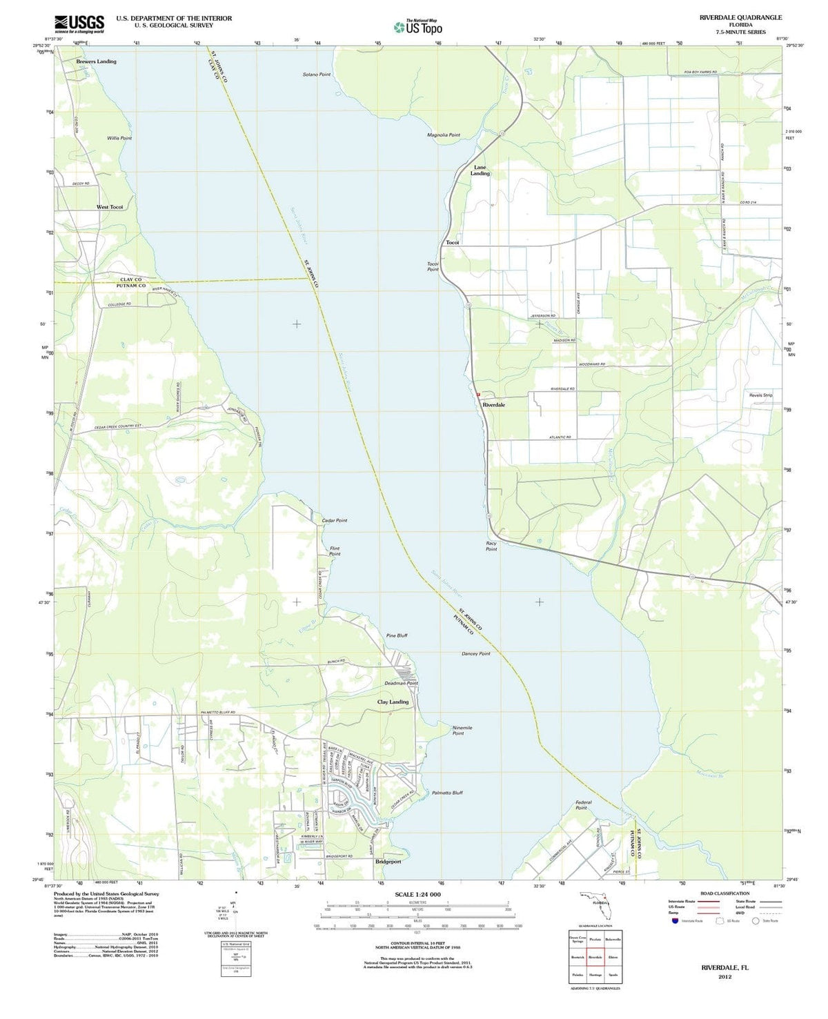 2012 Riverdale, FL - Florida - USGS Topographic Map
