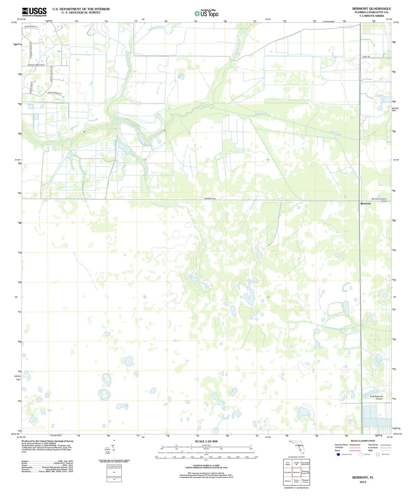 2012 Bermont, FL - Florida - USGS Topographic Map