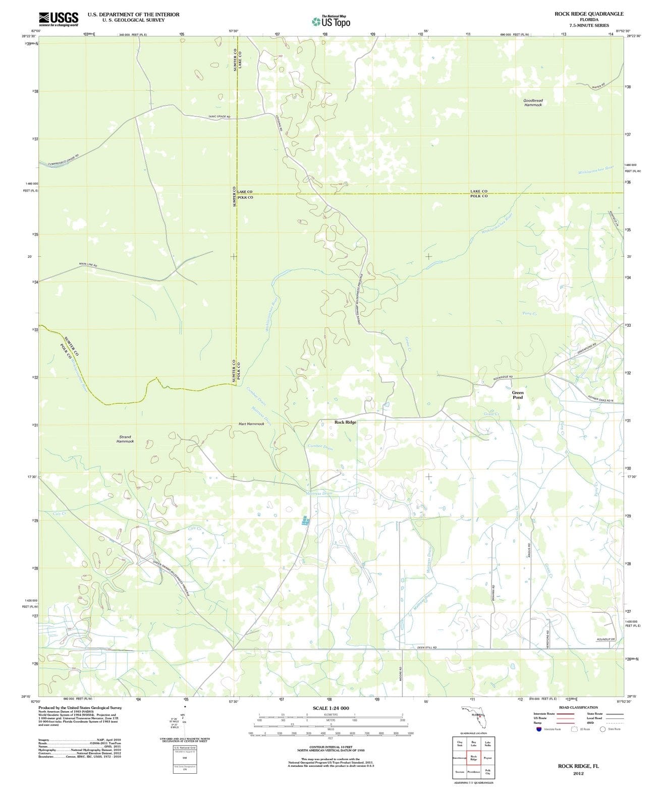 2012 Rock Ridge, FL - Florida - USGS Topographic Map