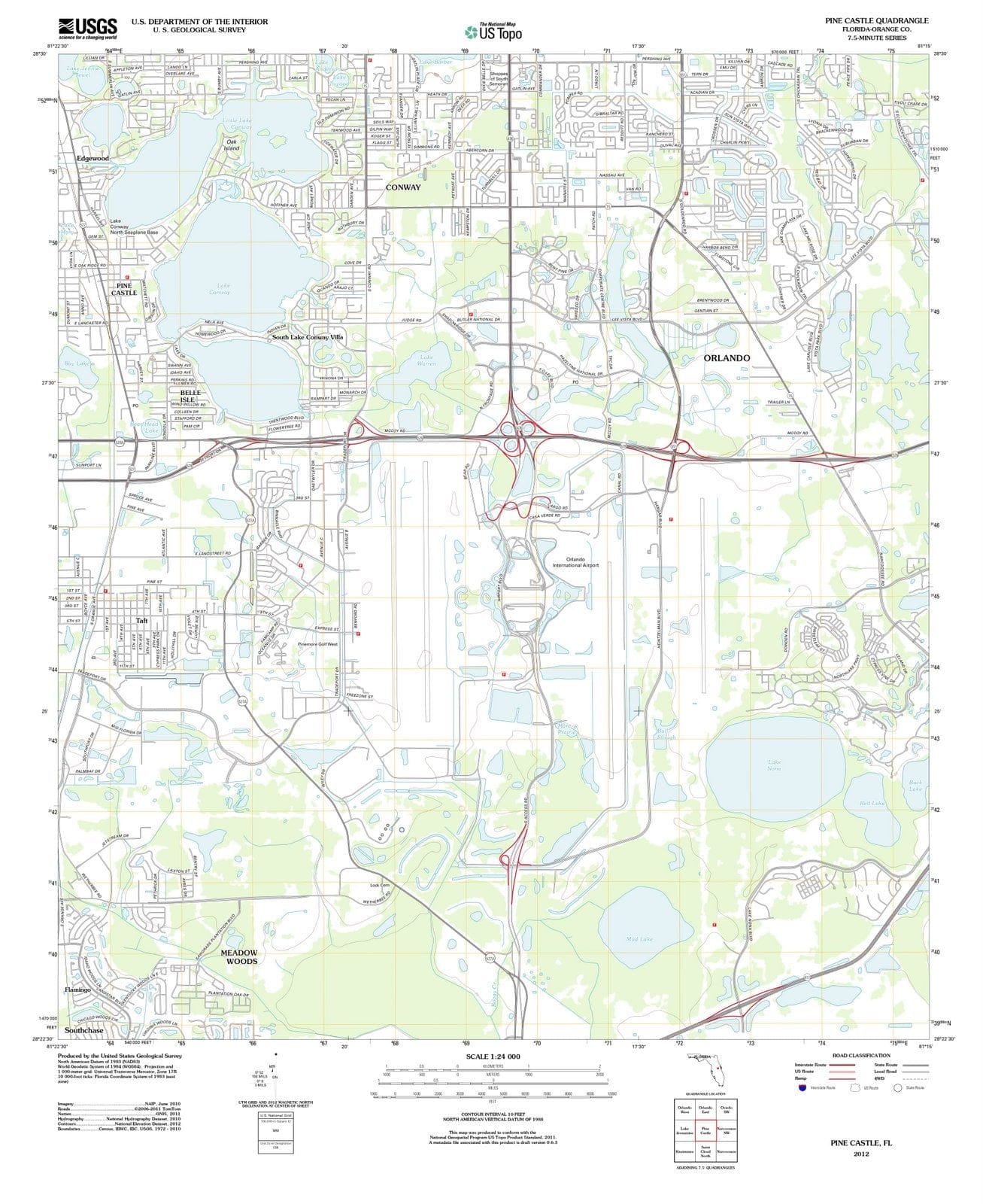 2012 Pine Castle, FL - Florida - USGS Topographic Map