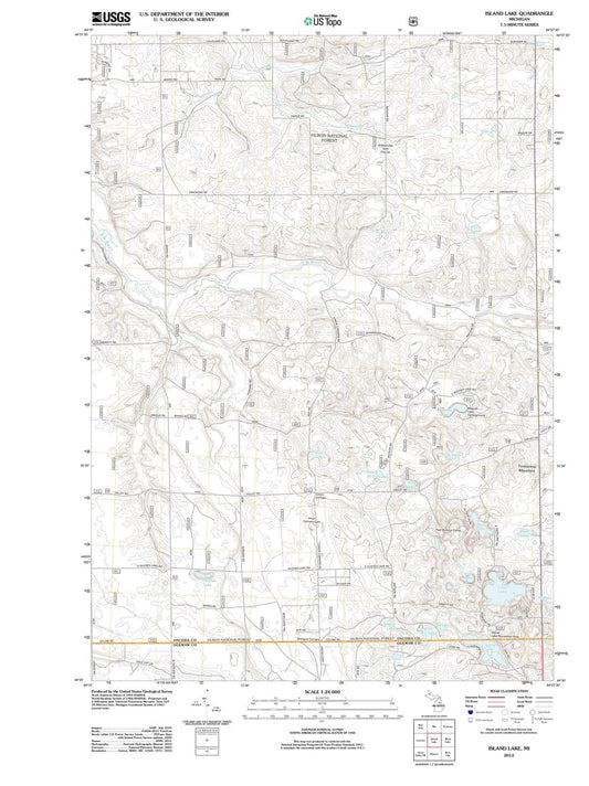 2012 Island Lake, MI - Michigan - USGS Topographic Map