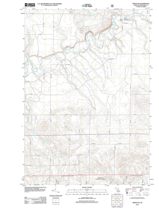 2012 Mesick, MI - Michigan - USGS Topographic Map v2