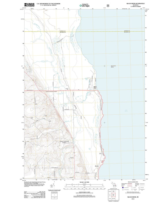 2012 Black River, MI - Michigan - USGS Topographic Map