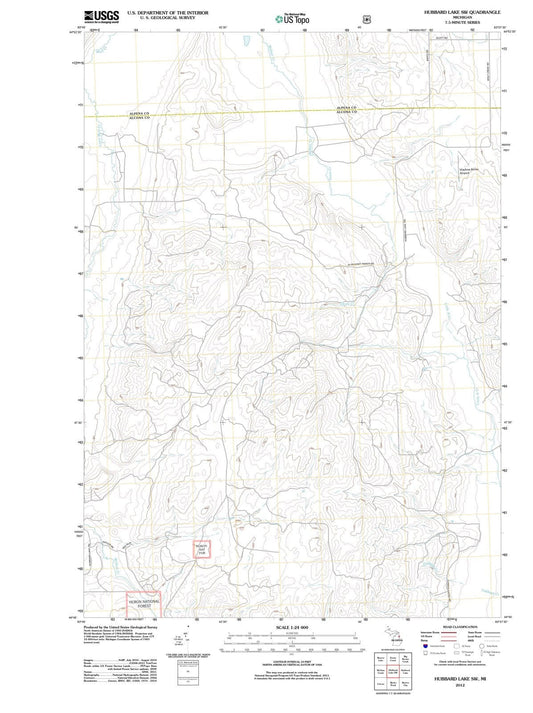 2012 Hubbard Lake, MI - Michigan - USGS Topographic Map