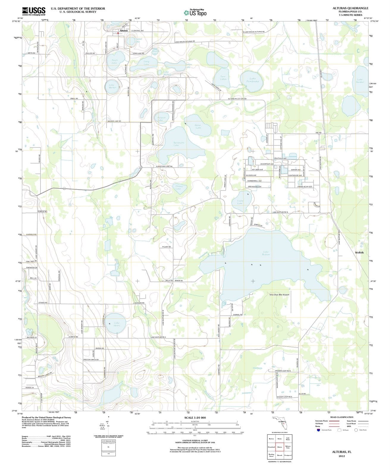 2012 Alturas, FL - Florida - USGS Topographic Map