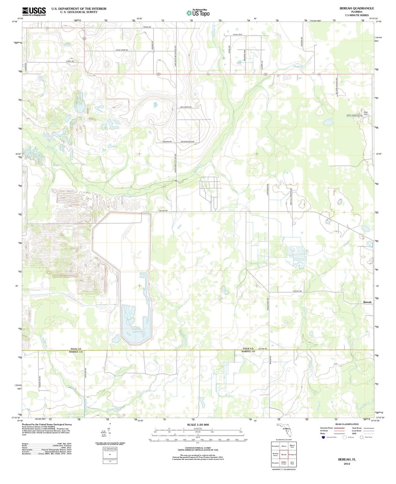 2012 Bereah, FL - Florida - USGS Topographic Map
