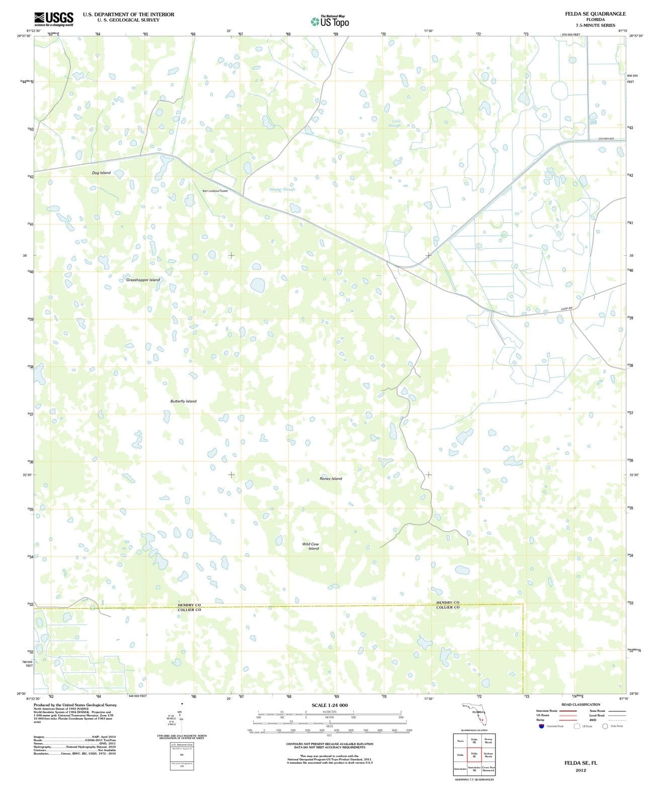 2012 Felda, FL - Florida - USGS Topographic Map v3