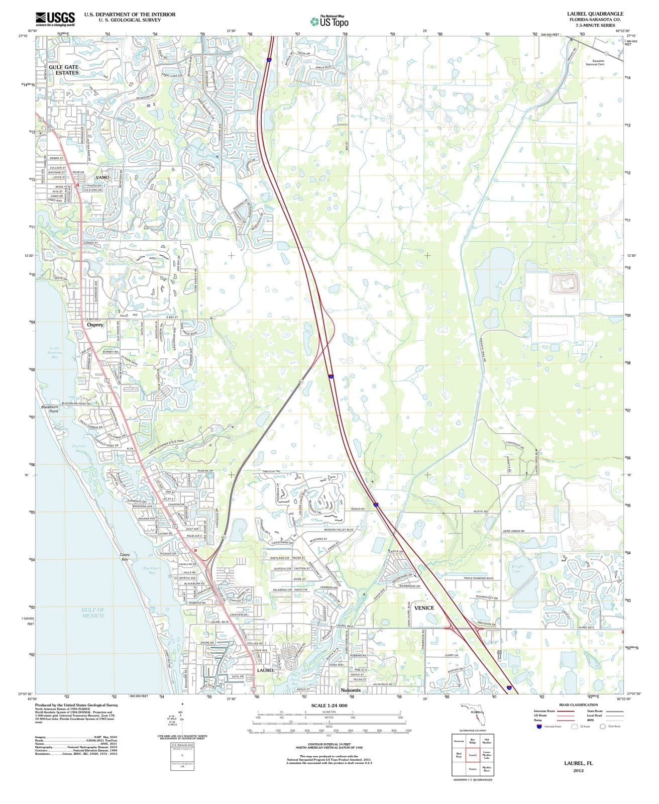 2012 Laurel, FL - Florida - USGS Topographic Map