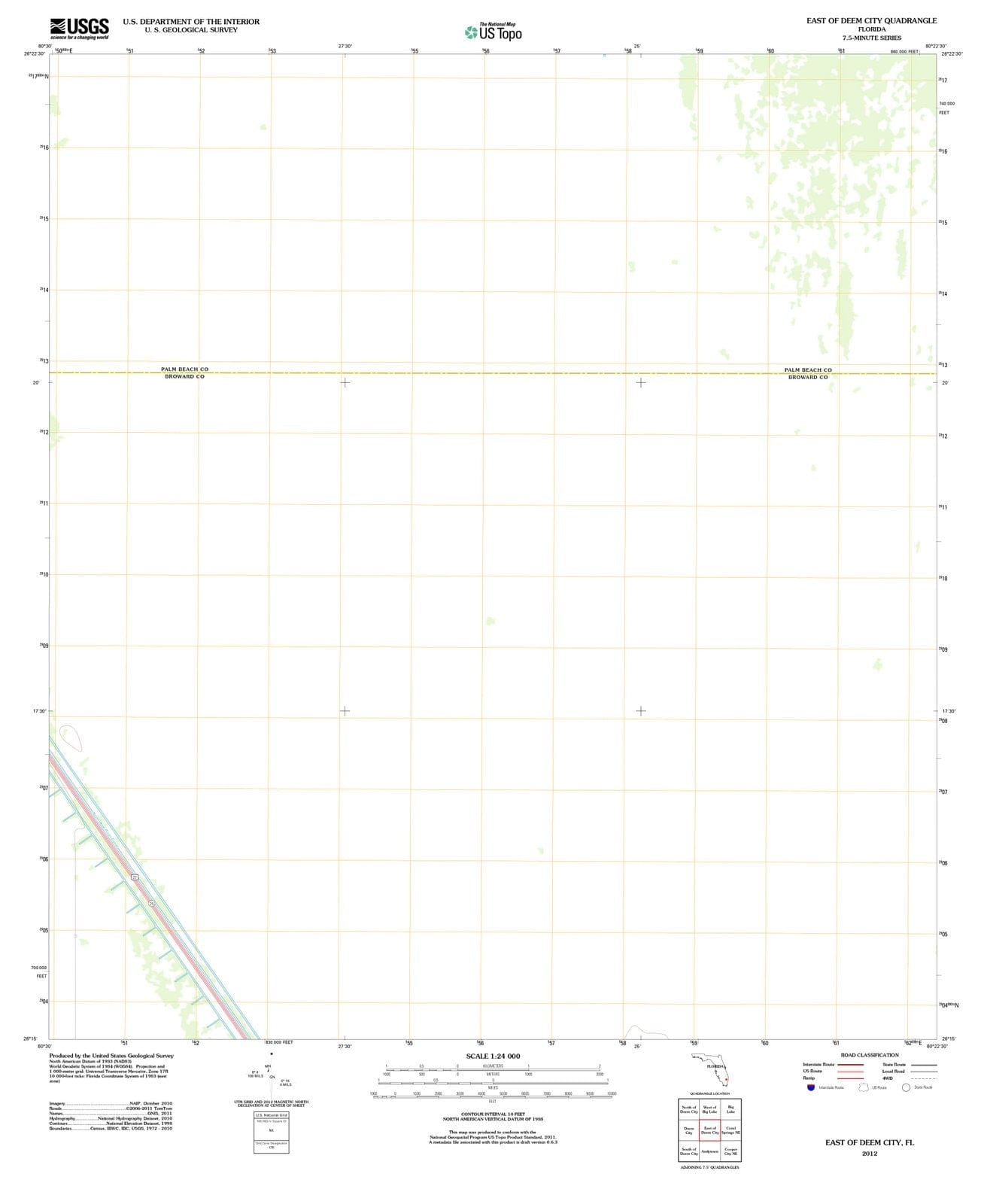 2012 East of Deem City, FL - Florida - USGS Topographic Map