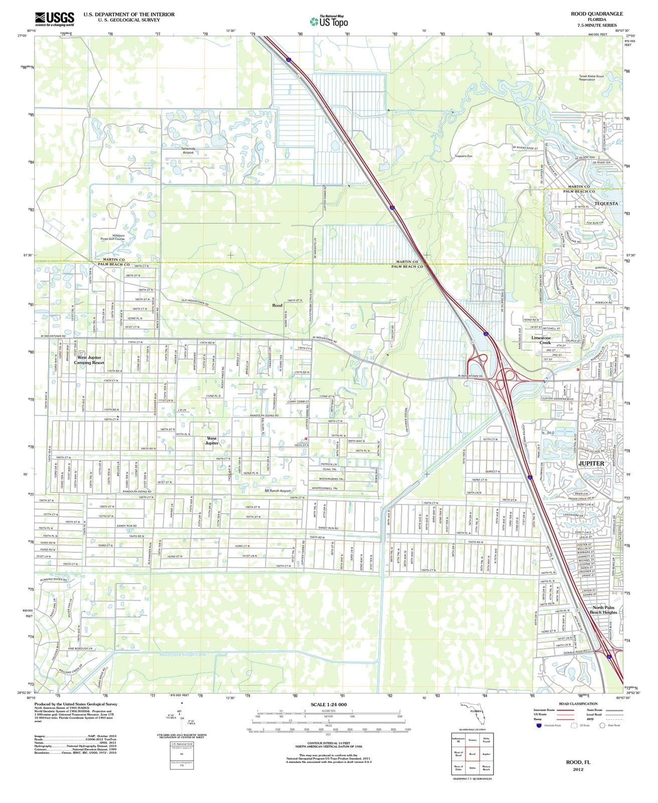 2012 Rood, FL - Florida - USGS Topographic Map