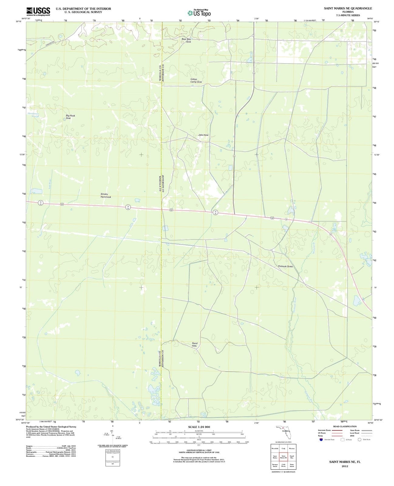 2012 Saint Marks, FL - Florida - USGS Topographic Map
