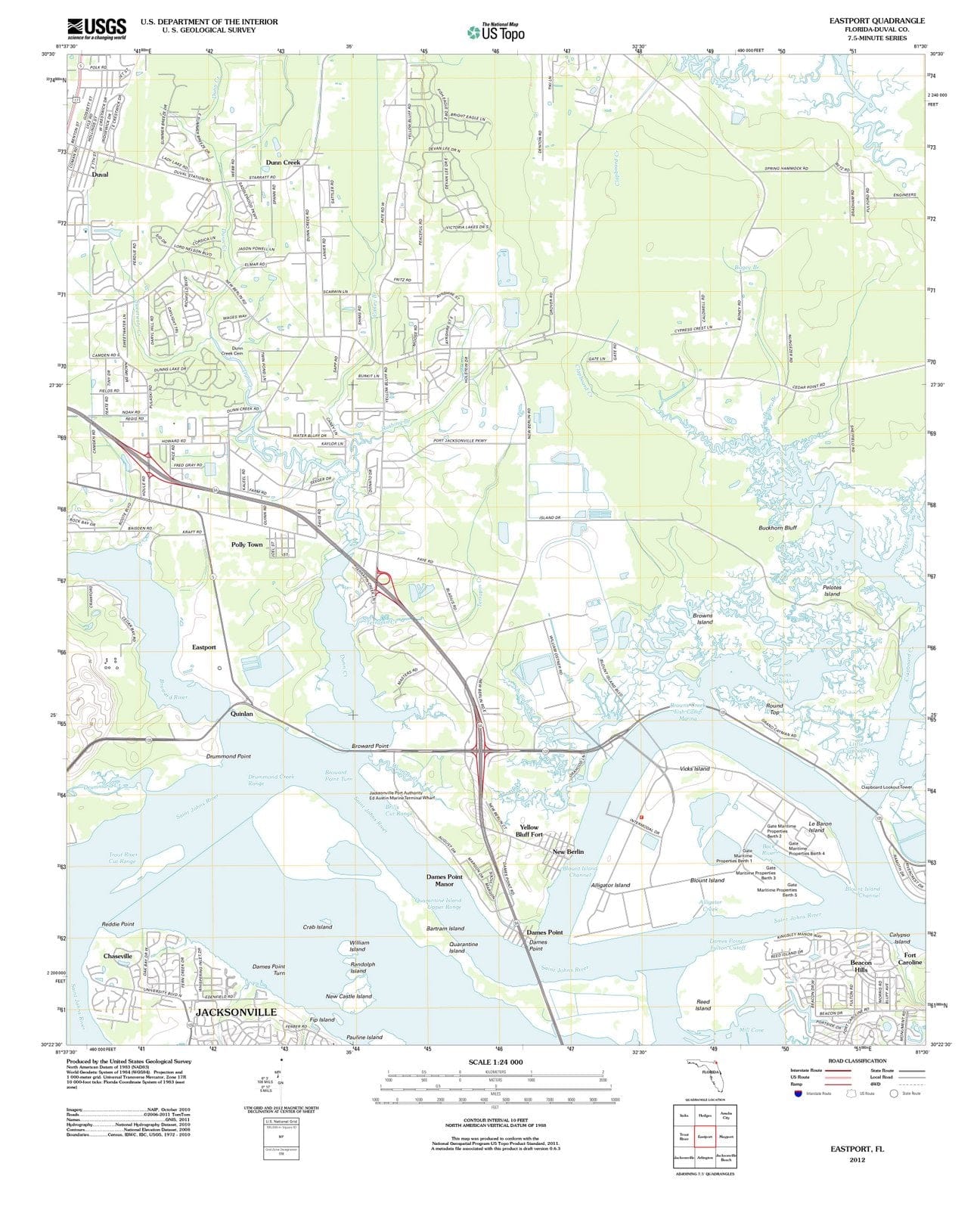 2012 Eastport, FL - Florida - USGS Topographic Map