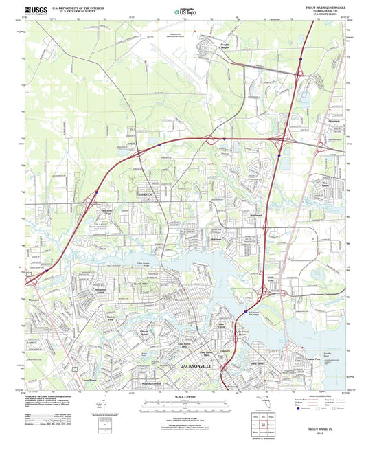 2012 Trout River, FL - Florida - USGS Topographic Map