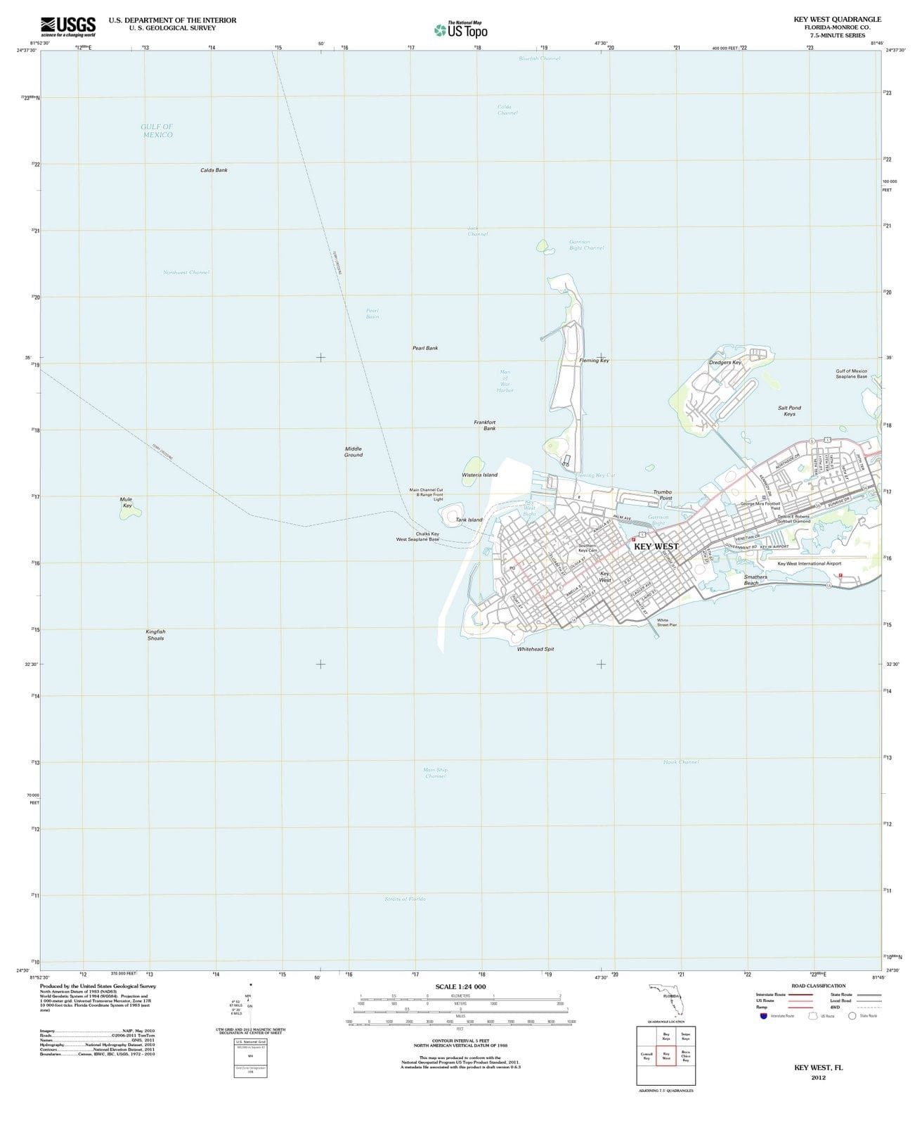 2012 Key West, FL - Florida - USGS Topographic Map