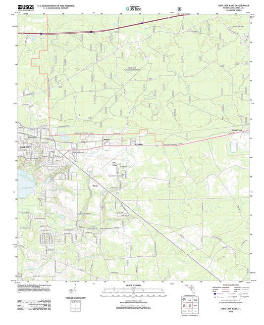2012 Lake City East, FL - Florida - USGS Topographic Map