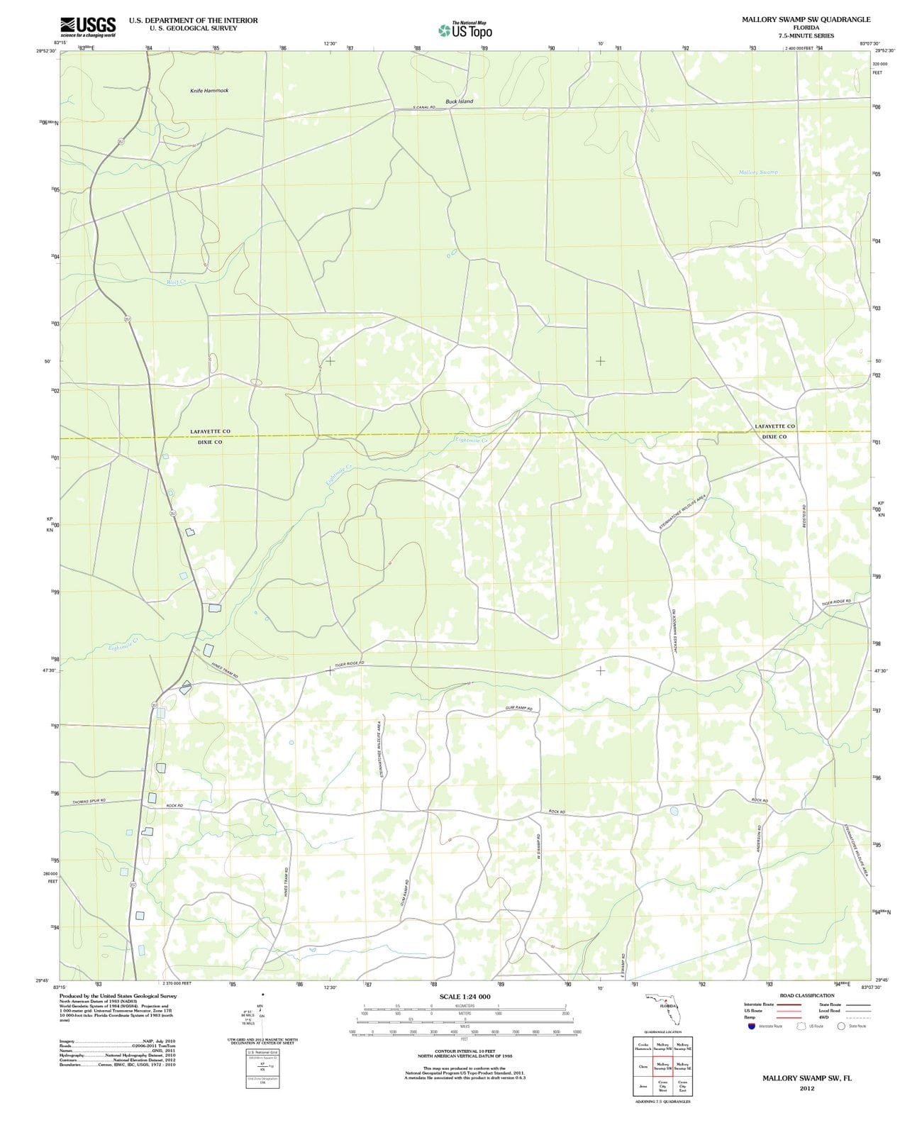 2012 Malloryamp, FL - Florida - USGS Topographic Map v4