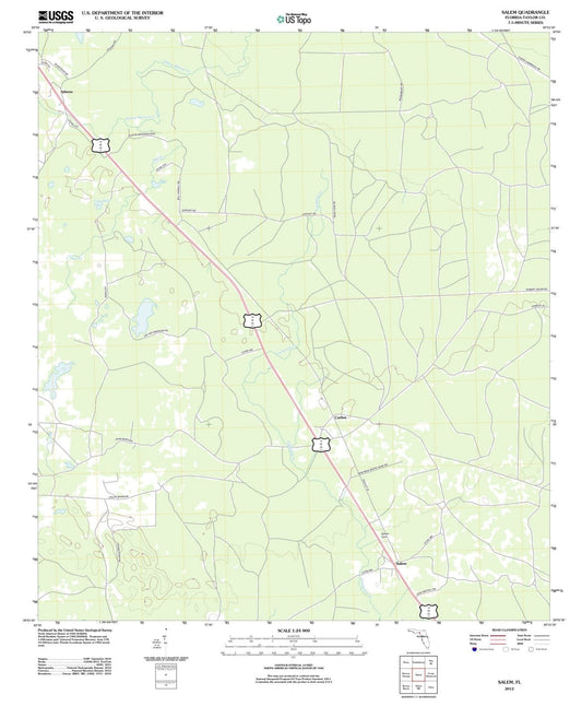 2012 Salem, FL - Florida - USGS Topographic Map