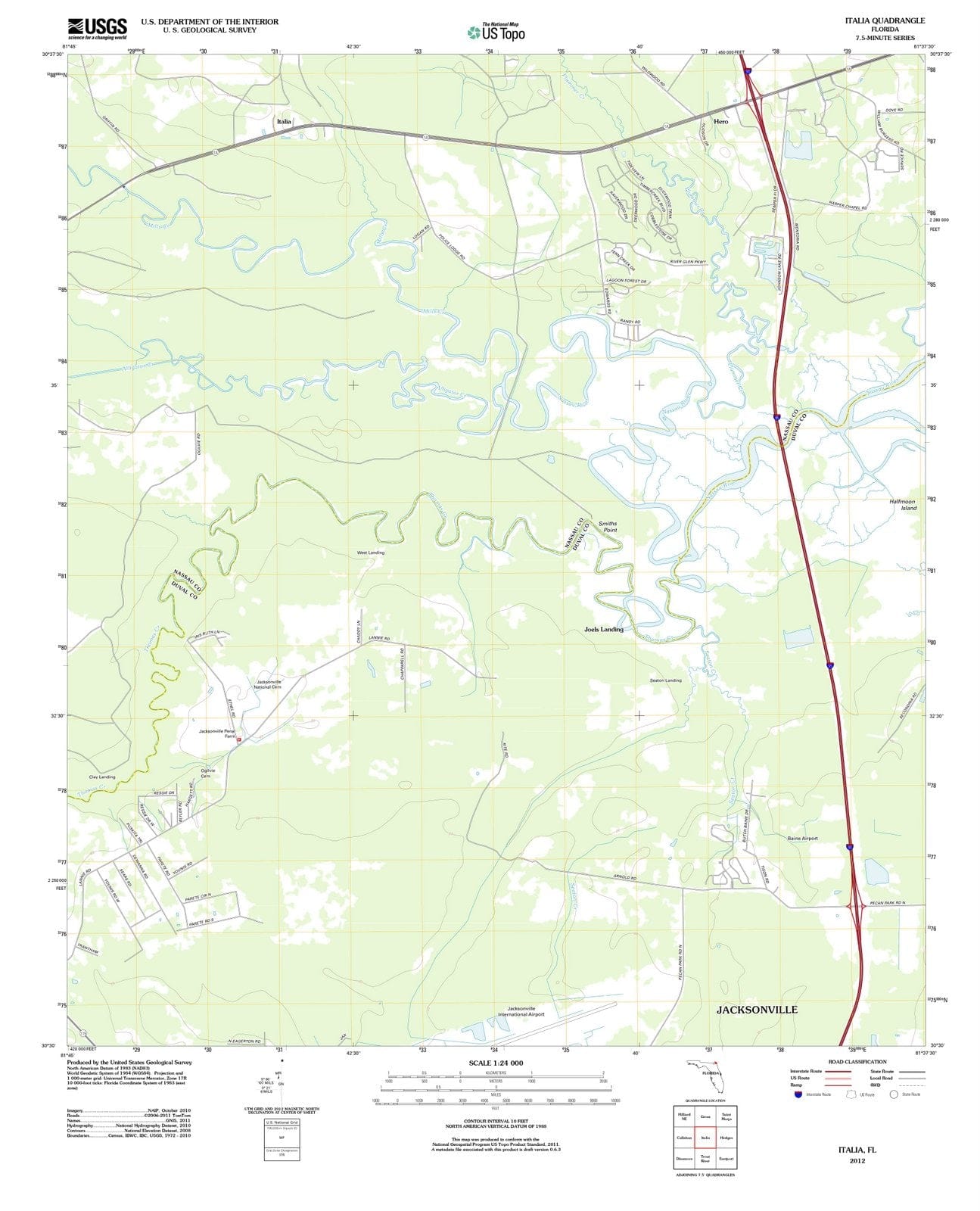 2012 Italia, FL - Florida - USGS Topographic Map