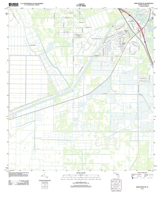 2012 Indiantown, FL - Florida - USGS Topographic Map v3