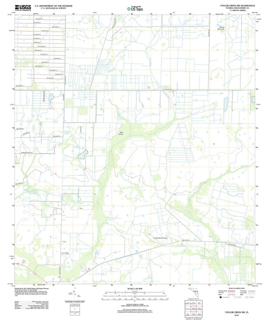 2012 Taylor Creek, FL - Florida - USGS Topographic Map v2